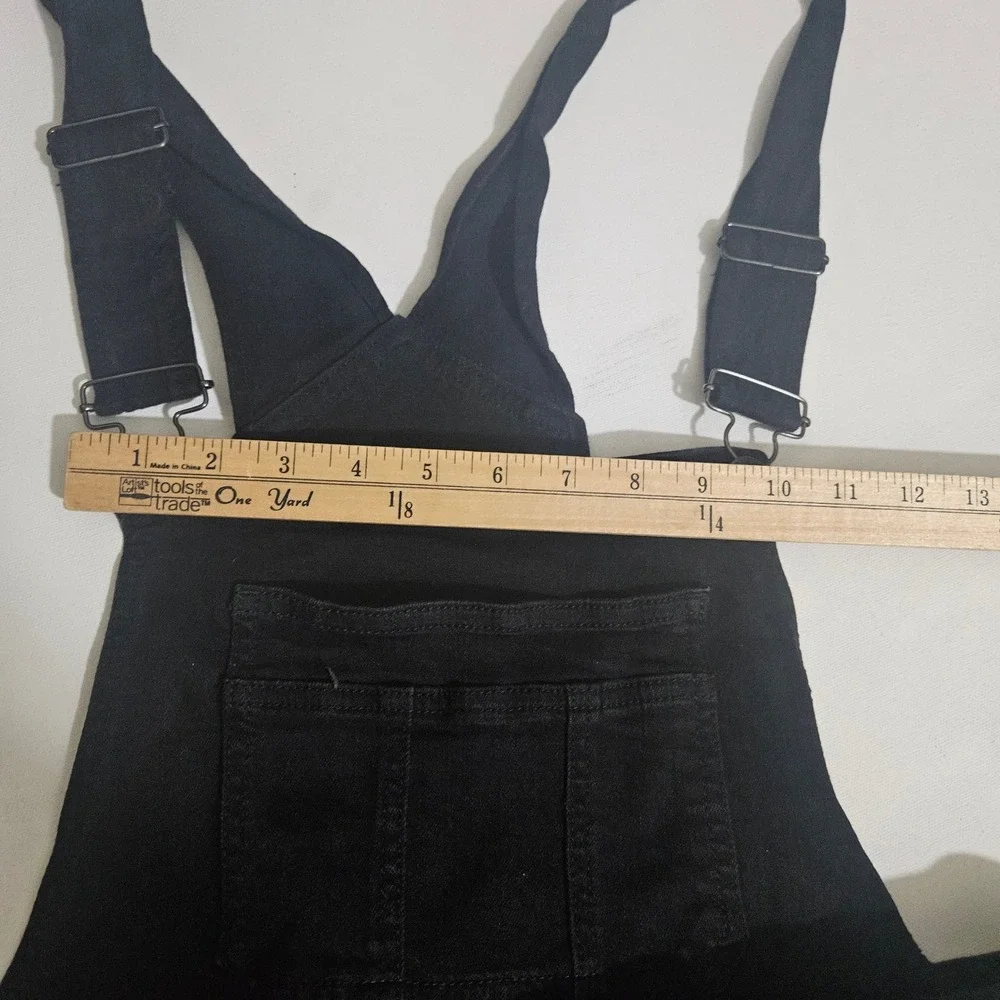 Torrid Denim First At Fit Black Distressed Overalls Plus Size 18 Ripped Edgy
